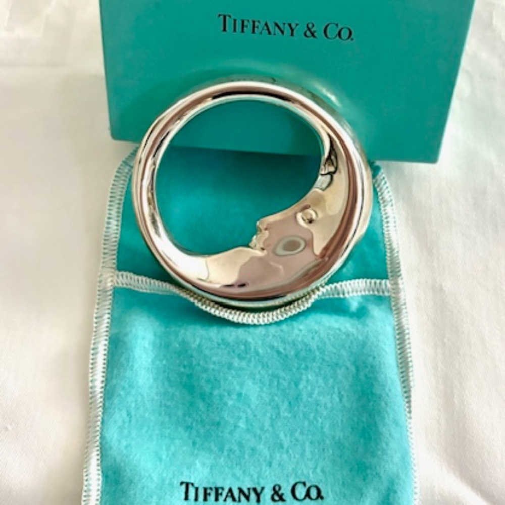Tiffany & Co. Man in the Moon Baby Rattle/ Sterling Silver/ original Box & Pouch